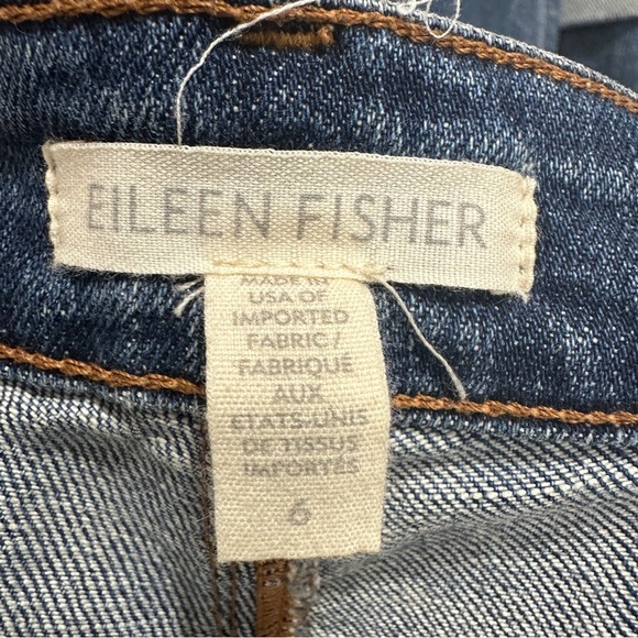 Eileen Fisher jeans, size 6, cotton/spandex, medium blue - Picture 3 of 9